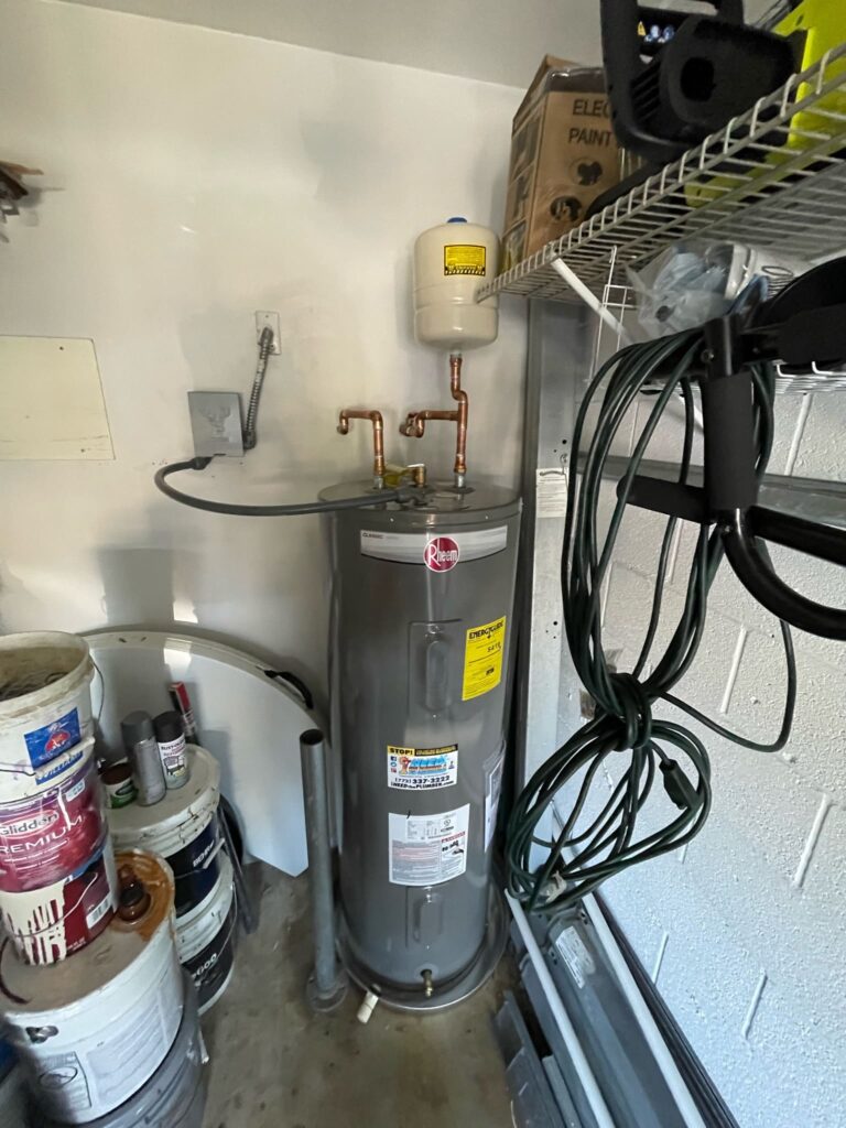 Brand new water heater installed